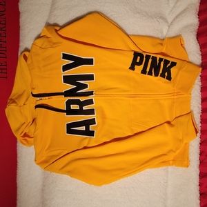 VS Pink Collegiate Collection Navy Zip Up Hoodie Size Small